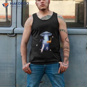 space cat alien abduction extra terrestrial space shirt tank top 2