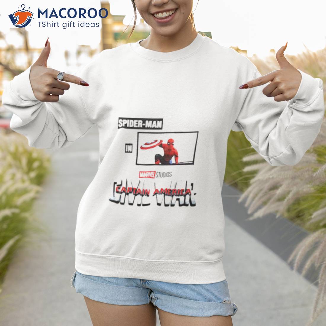 Spider Man In Civil War Captain America Shirt Spider Man In Civil War Captain America Shirt