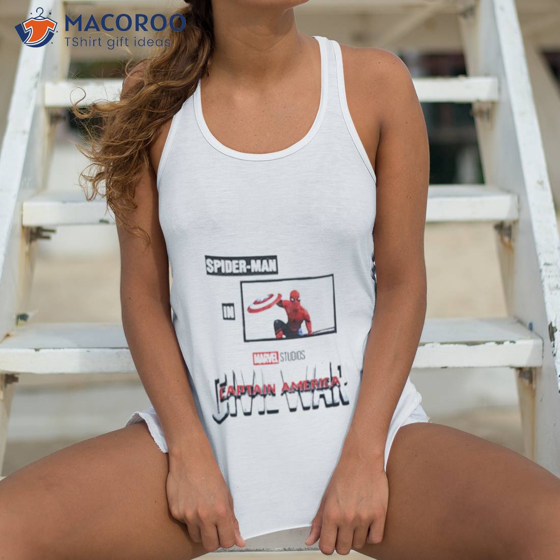 Spider Man In Civil War Captain America Shirt Spider Man In Civil War Captain America Shirt