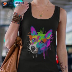 splash art basenji dog owner gift idea shirt tank top 4