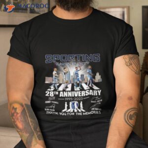 sporting kansas city 28th anniversary 1995 2023 thank you for the memories t shirt tshirt