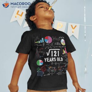 square root of 121 11th birthday 11 year old love math shirt tshirt