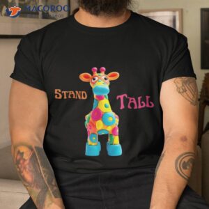 Stand Tall Colourful Giraffe Shirt