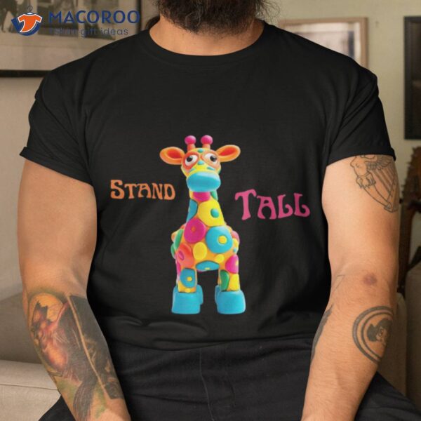 Stand Tall Colourful Giraffe Shirt