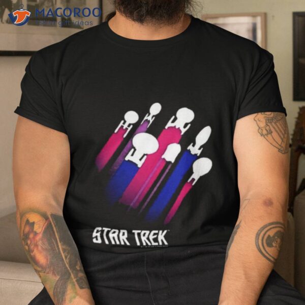 Star Trek Bisexual Flag Streaks Pride Shirt