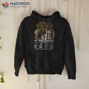 star wars 46 anniversary 1977 2023 thank you for the memories t shirt hoodie
