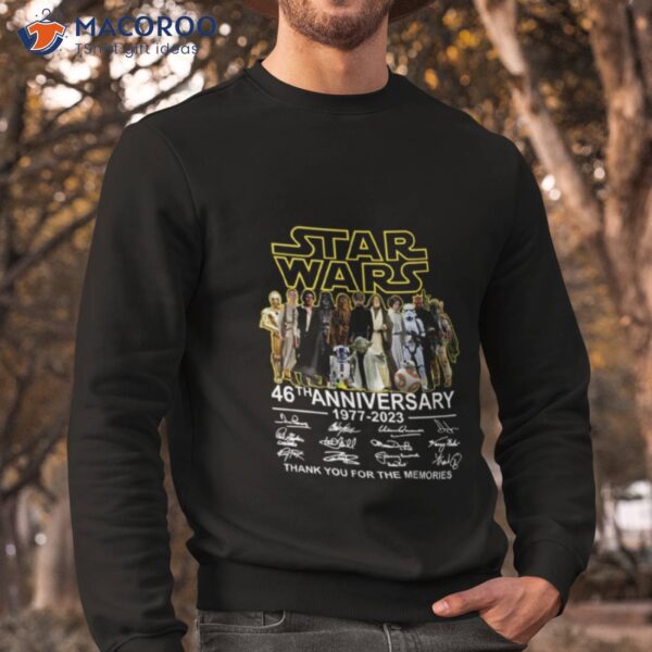 Star Wars 46 Anniversary 1977 2023 Thank You For The Memories Shirt