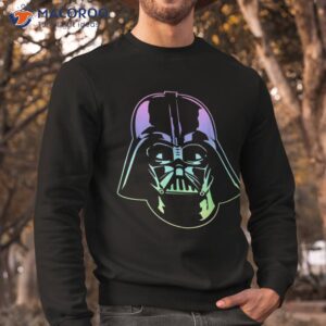 star wars darth vader head neon gradient graphic shirt sweatshirt