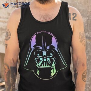 star wars darth vader head neon gradient graphic shirt tank top