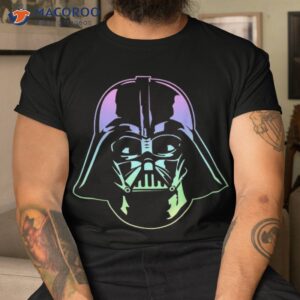 star wars darth vader head neon gradient graphic shirt tshirt