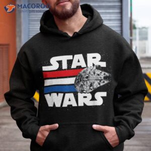 star wars falcon stripes red white blue shirt hoodie