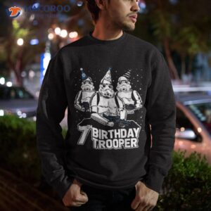 star wars stormtrooper party hats trio 7th birthday trooper shirt sweatshirt