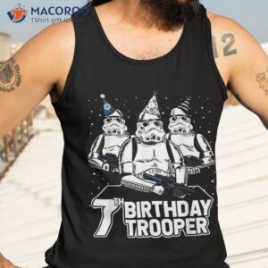 star wars stormtrooper party hats trio 7th birthday trooper shirt tank top 3