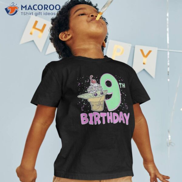 Star Wars: The Mandalorian Grogu 9th Birthday Ice Cream Cone Shirt