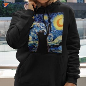 Starry Night Cat, Van Gogh Cat,black Cat Shirt