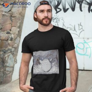 studio ghibli my neighbor totoro black white shirt tshirt 3