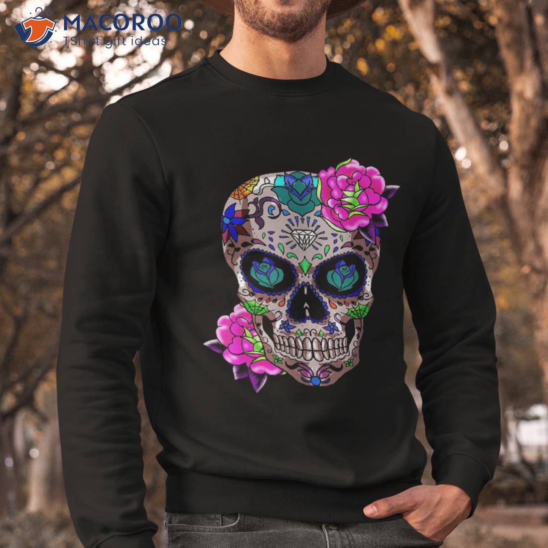 Sugar Skull Day Of The Dead Cool Bone Head Skulls Gift Idea Shirt