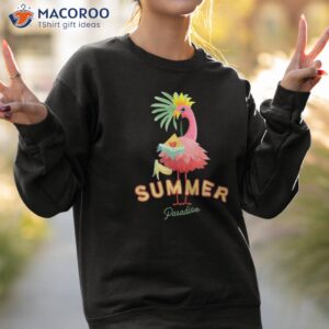 summer paradise tropical flamingo graphic with pineapples shirt sweatshirt 2