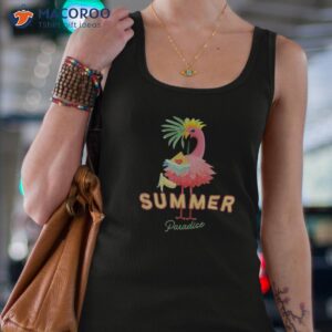 summer paradise tropical flamingo graphic with pineapples shirt tank top 4