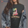 Summer Paradise Tropical Flamingo Graphic With Pineapples Shirt