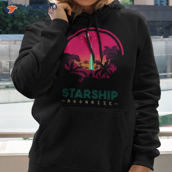 Sunset Art Spacex Starship Retro Shirt