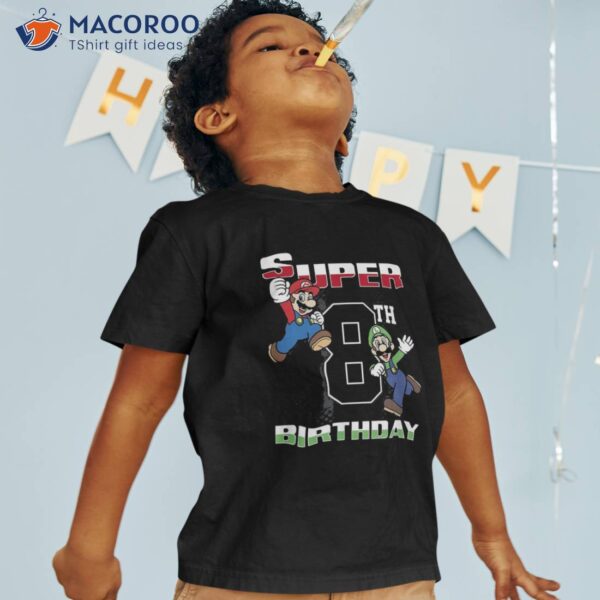 Super Mario Bros & Luigi 8th Birthday Shirt