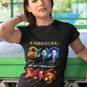 Supernatural Thanks For A Wonderful 18 Years Signature Shirt 3 supernatural thanks for a wonderful 18 years signature shirt tshirt 1