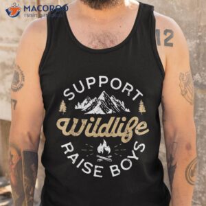 support wildlife raise boys parent mom amp dad gift shirt tank top