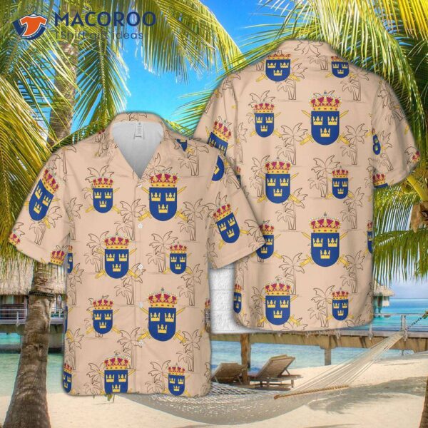 Swedish Army Staff Hawaiian Shirt