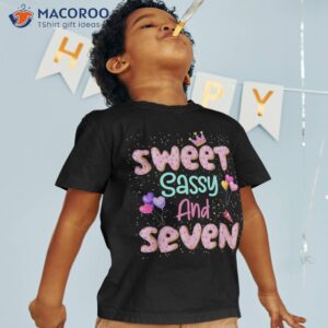 sweet sassy and seven birthday shirt for girls 7 year old tshirt