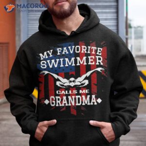 swim grandma tshirt funny us american flag swimming gift tee hoodie