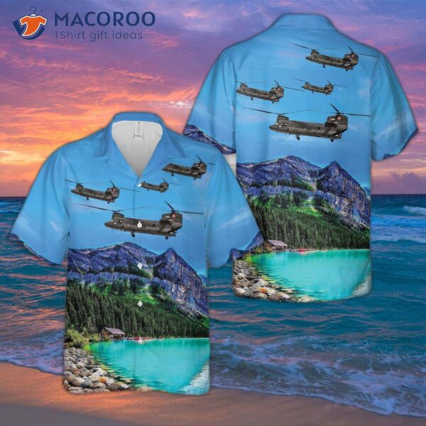 Swiss Air Force Boeing Ch-47 Chinook Hawaiian-style Shirt