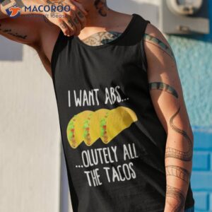 tacos saying fitness exercise lovers taqueri shirt tank top 1