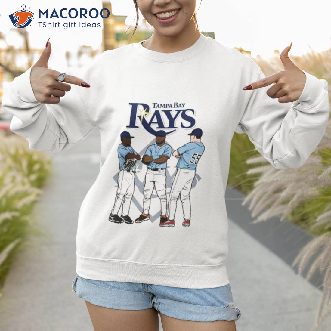 Fand Made Tampa Bay Rays Baseball Hawaiian Shirt Short-Sleeve Tee Size  S-5XL