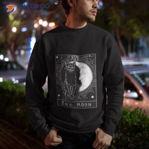 tarot card crescent moon and cat graphic shirt sweatshirt