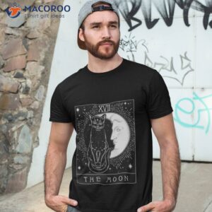 tarot card crescent moon and cat graphic shirt tshirt 3