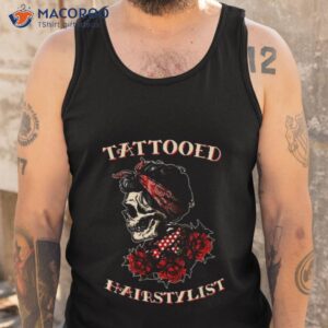 tattooed hairstylist skull funny hairdresser shirt tank top