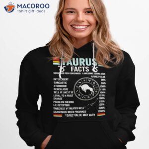 taurus facts daily value may vary shirt hoodie 1