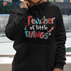 teacher of little things gift for cat in hat shirt hoodie 2