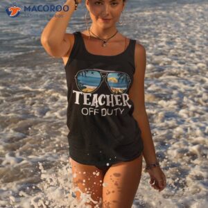 teacher off duty sunglasses palm tree beach sunset shirt tank top 3