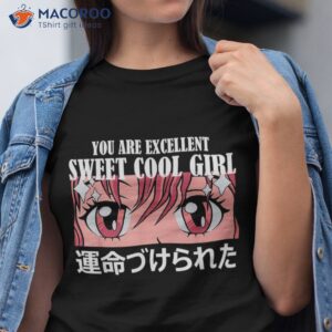 Teen Girls Figure Slogan Graphic You Are Excellent Anime Shirt