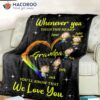 Tenney To My Dad From Son Personalized Whenever You Touch This Heart Colorful Heart Blanket