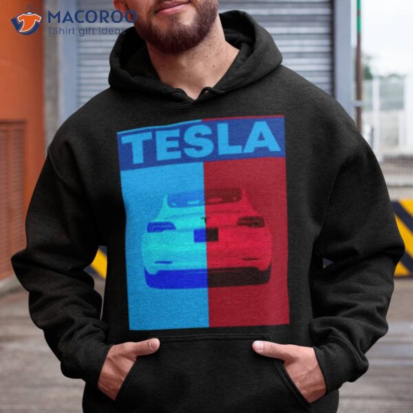 Tesla Rear End Red & Blue Arshirt