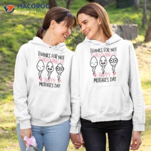 Mother's Day Gift 2023, Gift for Mom - Thanks for Not Swallowing US, Custom Photo Shirt, PersonalFury, Basic Tee / White / 3XL