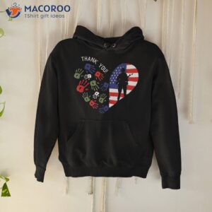 thank you veterans day american flag heart military army shirt hoodie