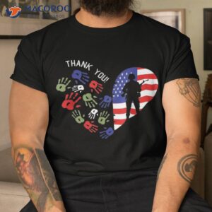 thank you veterans day american flag heart military army shirt tshirt