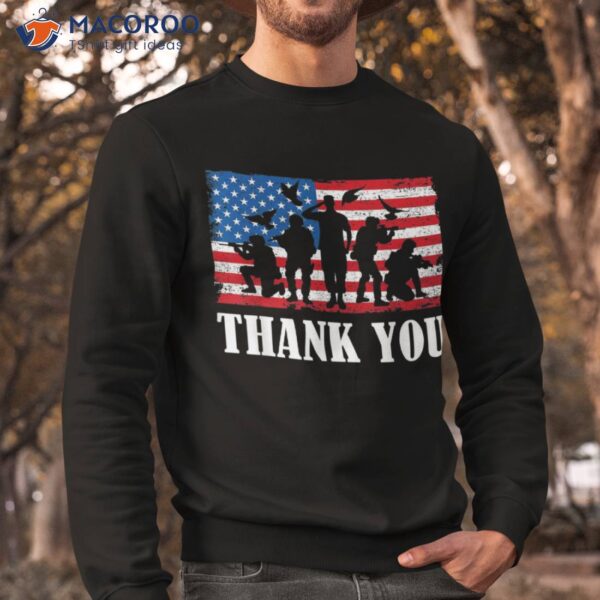 Thank You! Veterans Day & Memorial Partiotic Military Shirt