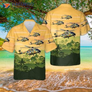 The French Army Nhi Nh-90 Tth Caiman Hawaiian Shirt