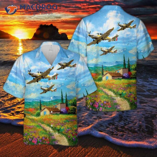 The Mexican Air Force Wears Grob G120tp Hawaiian Shirts.