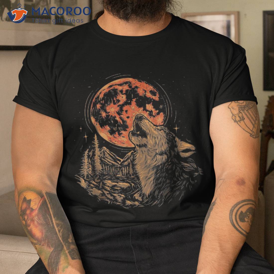The Mountain Forrest Moon And Wolf Wolves Animal Shirt The Mountain Forrest Moon And Wolf Wolves Animal Shirt